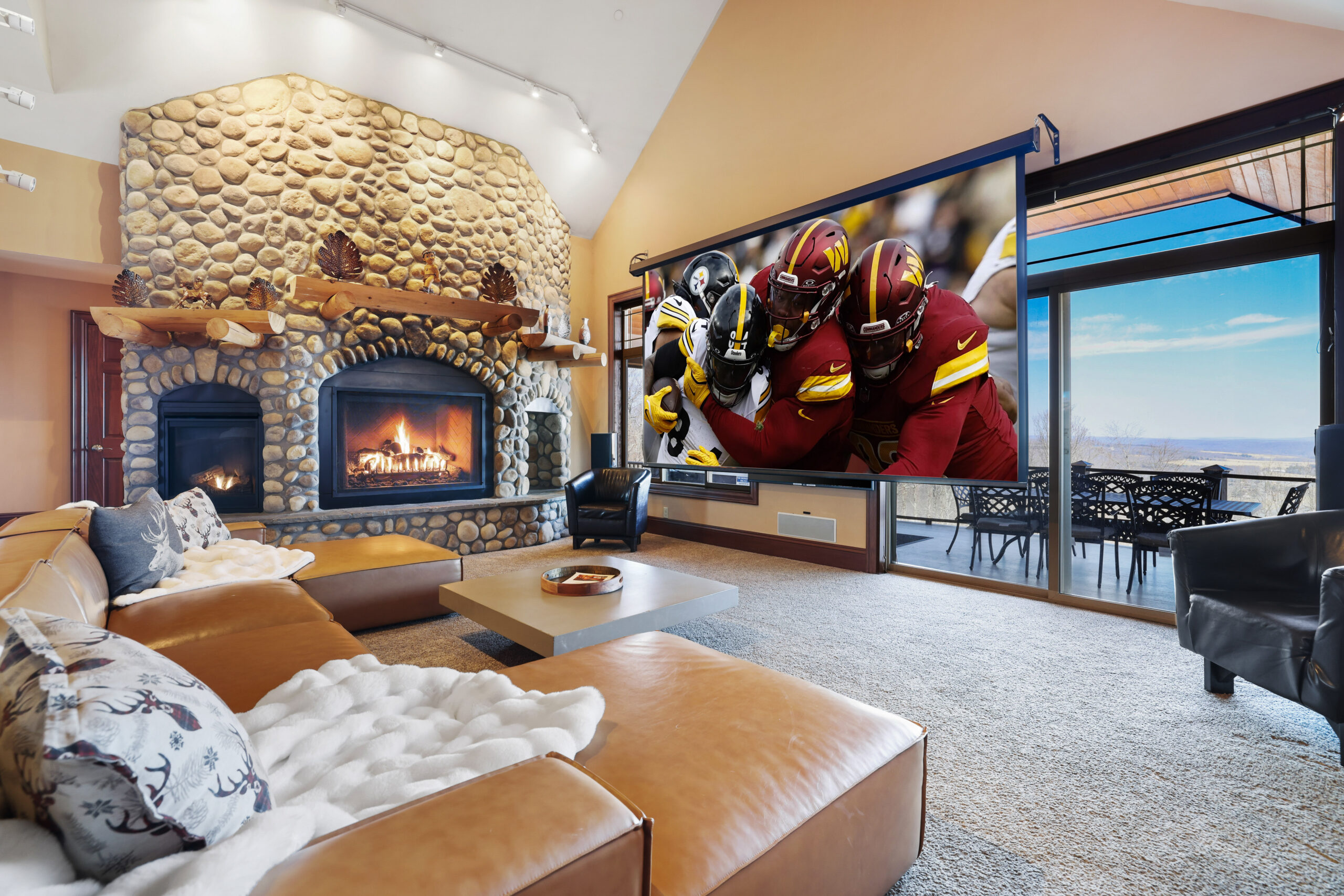 16' Theater & Entertainment Area Overlooking Mountain